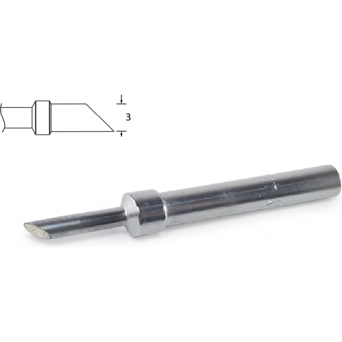 Жало паяльное цилиндрическое со скосом XYTRONIC 200 серии, 3 мм 200-3C