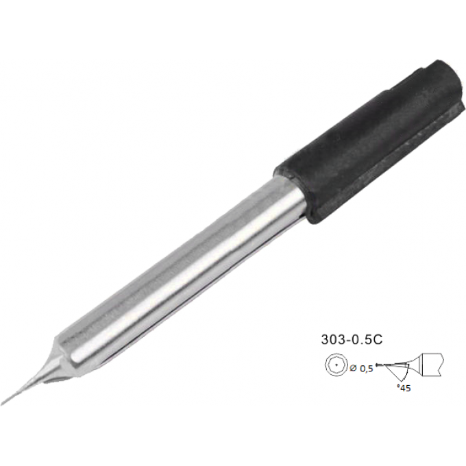 Паяльное жало XYTRONIC 303 цилиндрическое со скосом 0.5 мм 303-0,5C