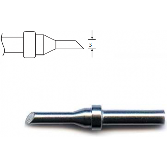 Жало паяльное XYTRONIC цилиндрическое со скосом микроволна 3 мм 44-4130104